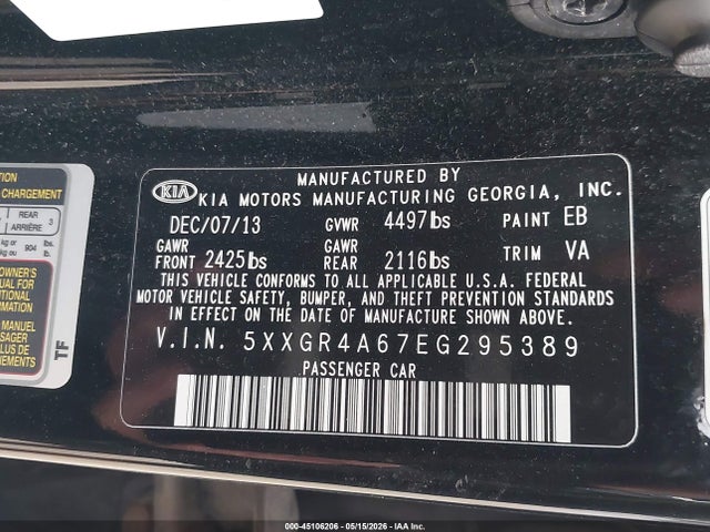 2014 KIA OPTIMA SX TURBO 照片 9
