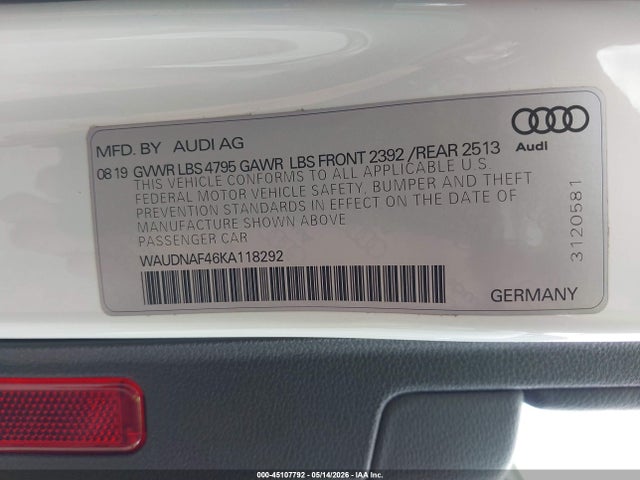 صورة مصغرة 9 لـ 2019 AUDI A4 45 PREMIUM