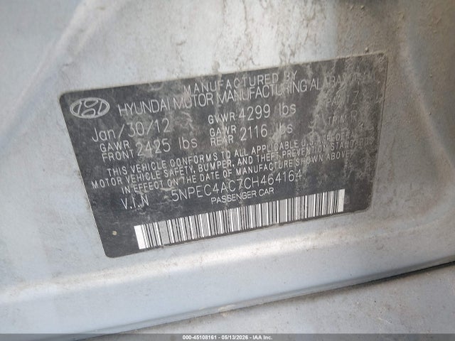 2012 Hyundai SONATA SE 照片 9