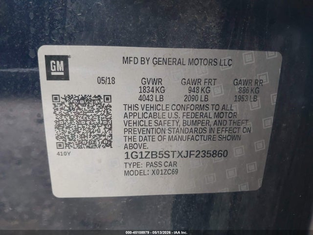 صورة 9 لـ 2018 Chevrolet MALIBU 1LS