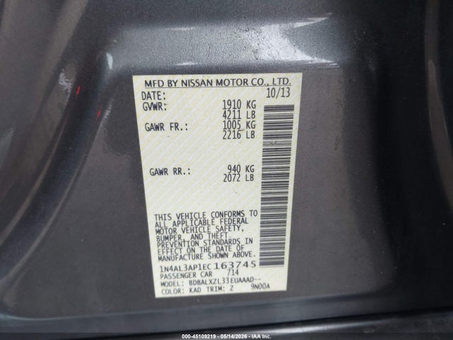 صورة 9 لـ 2014 Nissan ALTIMA 2.5 SL
