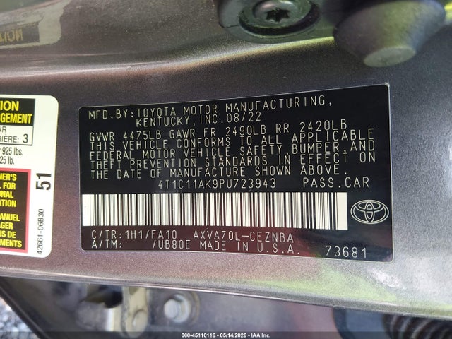 2023 Toyota CAMRY LE 照片 9