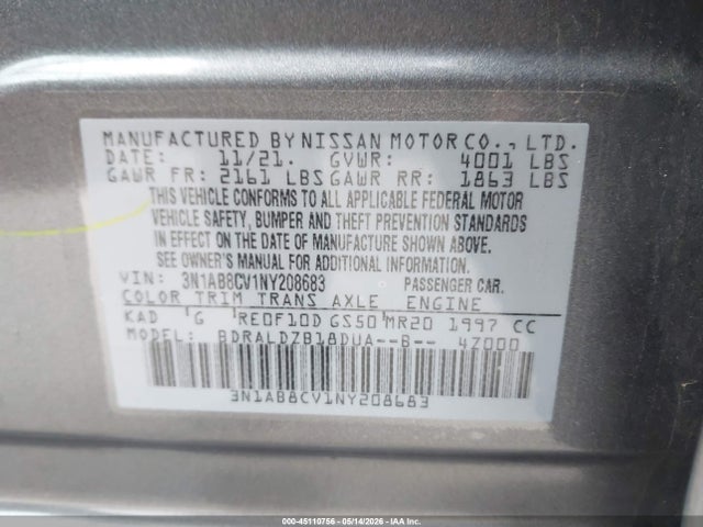 2022 Nissan SENTRA SV XTRONIC CVT — фото 9