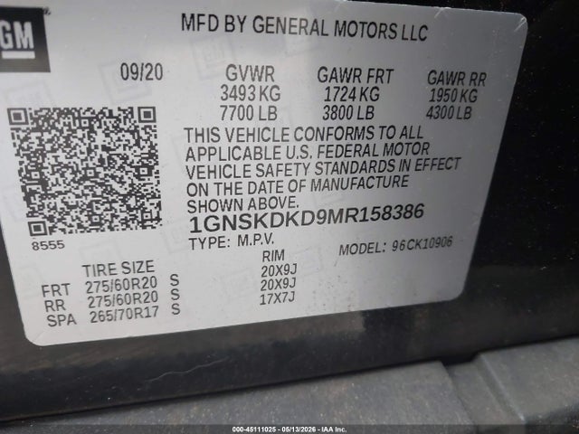 2021 CHEVROLET SUBURBAN 4WD Z71 9