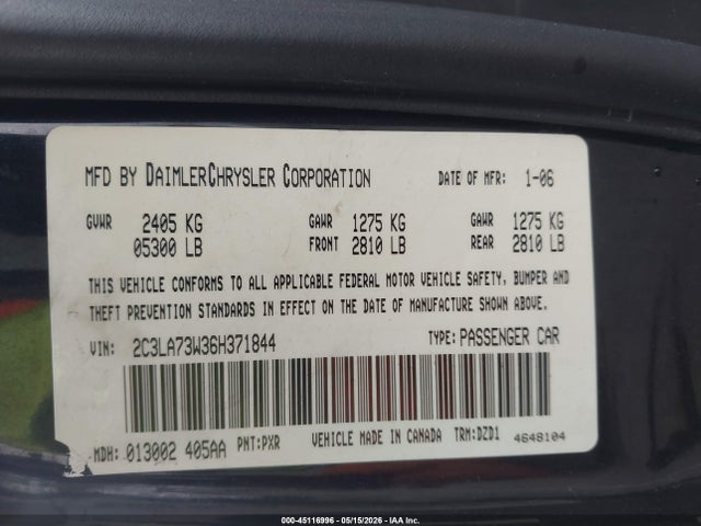 2006 Chrysler 300C SRT8 照片 9