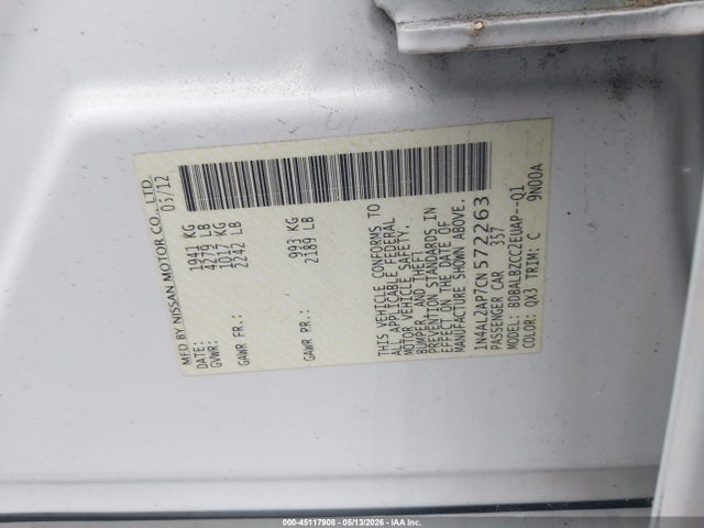 2012 Nissan ALTIMA 2.5 S photo 9