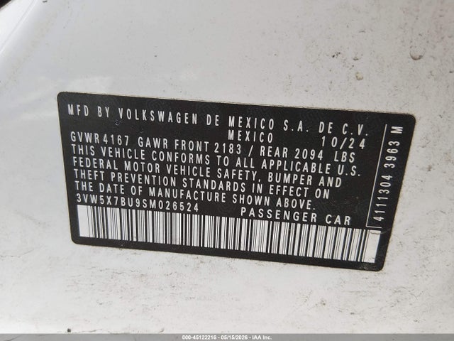 صورة 9 لـ 2025 Volkswagen JETTA 1.5T S