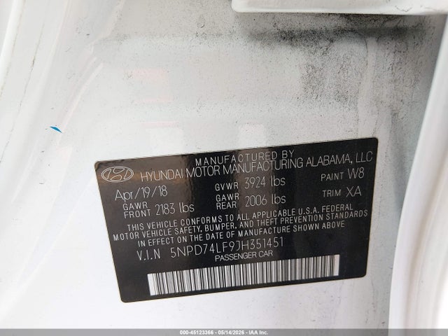 2018 Hyundai ELANTRA SE 照片 9