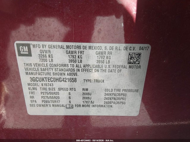 صورة 9 لـ 2017 Chevrolet SILVERADO 1500 HIGH COUNTRY