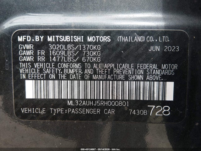2024 Mitsubishi MIRAGE ES/LE 缩略图 9