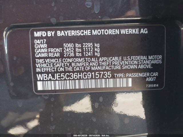 2017 BMW 540I — фото 9