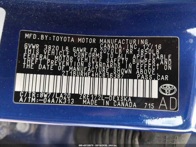 صورة 9 لـ 2017 Toyota COROLLA XSE