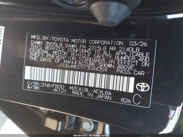 2026 Toyota COROLLA LE photo 9