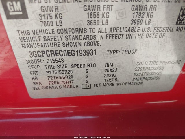 2014 Chevrolet SILVERADO 1500 1LT 照片 9