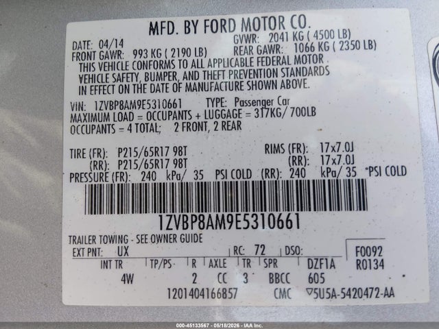 صورة 9 لـ 2014 FORD MUSTANG V6 PREMIUM