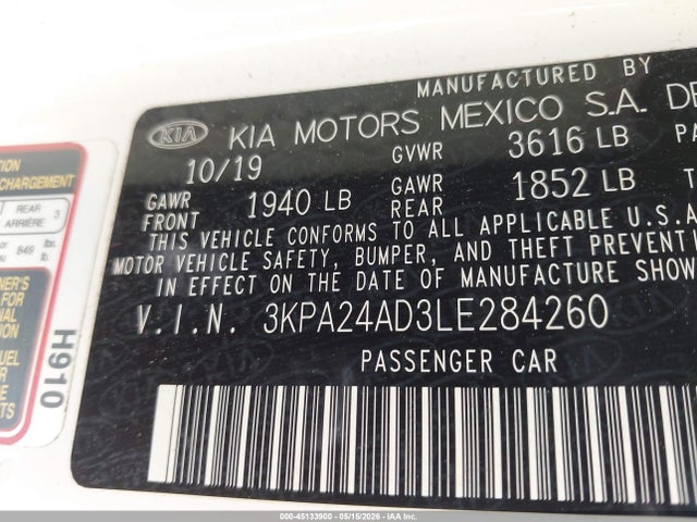 2020 KIA RIO S photo 9