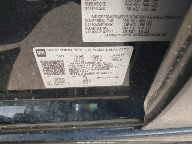 2023 GMC SIERRA 1500 4WD SHORT BOX SLE 9