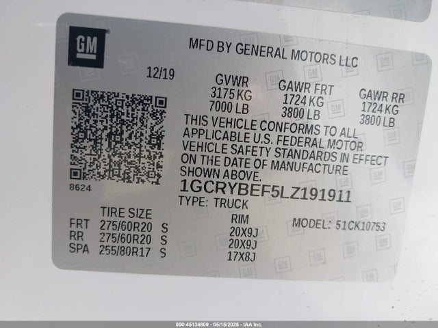 2020 Chevrolet SILVERADO 1500 4WD STANDARD BED CUSTOM — фото 9