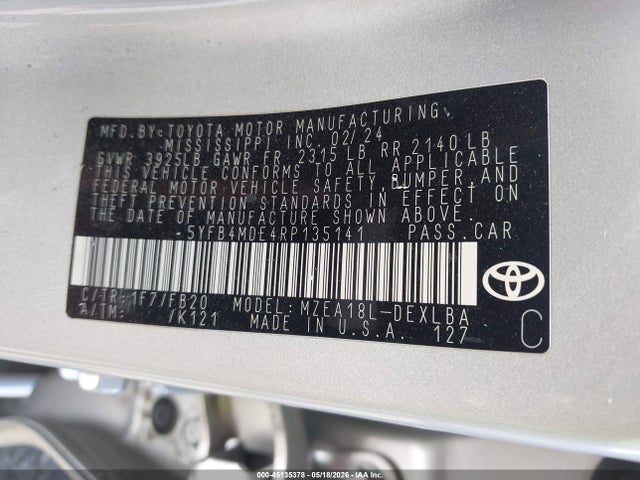 2024 Toyota COROLLA LE photo 9