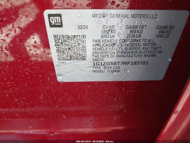 صورة 9 لـ 2024 Chevrolet MALIBU FWD RS