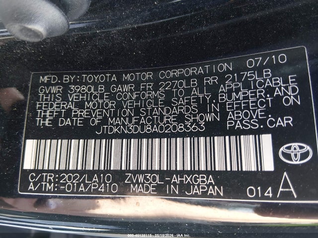 2010 Toyota PRIUS IV 照片 9