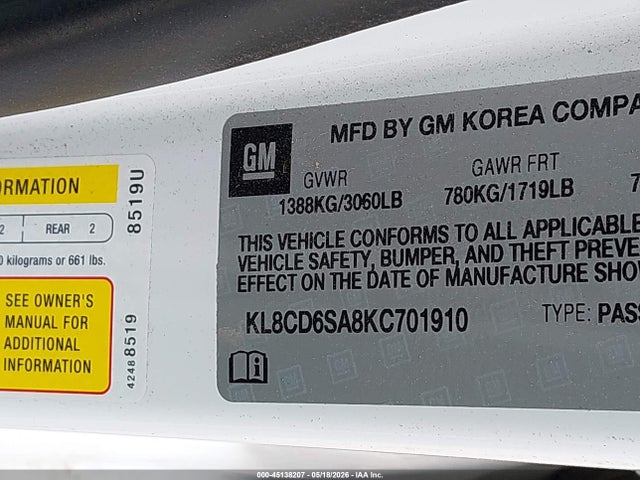 2019 Chevrolet SPARK 1LT CVT 照片 9