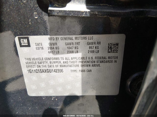 2016 Chevrolet MALIBU LIMITED LT 照片 9