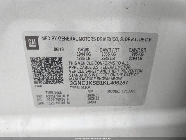 2019 CHEVROLET TRAX LS 9