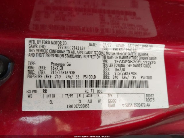 2014 FORD FOCUS SE 照片 9