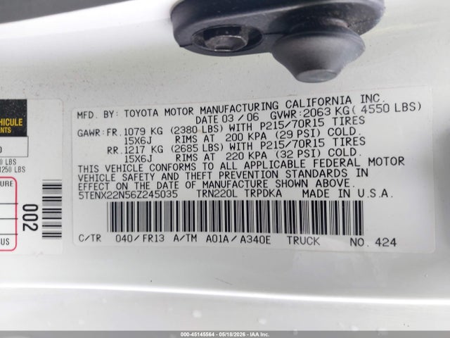 2006 Toyota TACOMA 照片 9