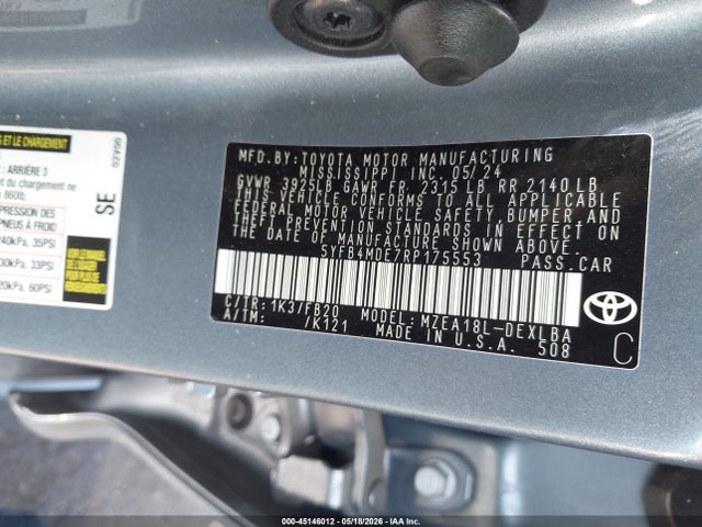2024 Toyota COROLLA LE photo 9