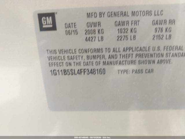 2015 Chevrolet MALIBU LS 照片 9