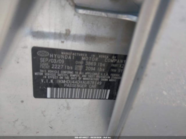 2010 Hyundai ELANTRA GLS 照片 9