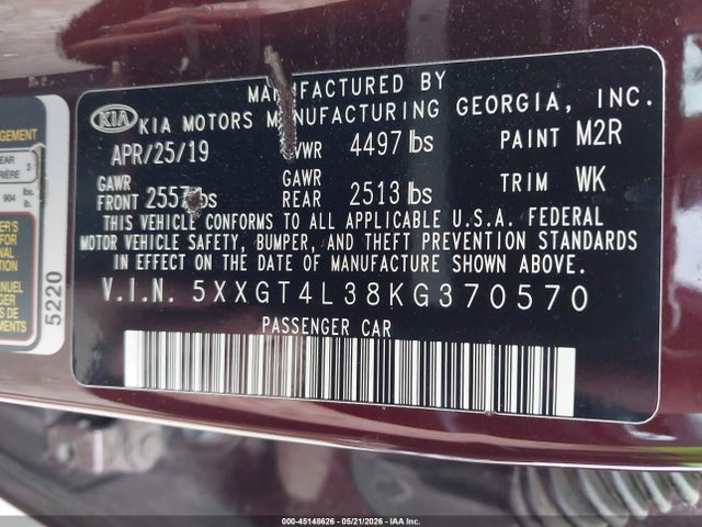 صورة 9 لـ 2019 KIA OPTIMA LX