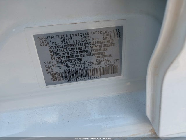 2022 Nissan SENTRA SV XTRONIC CVT — фото 9