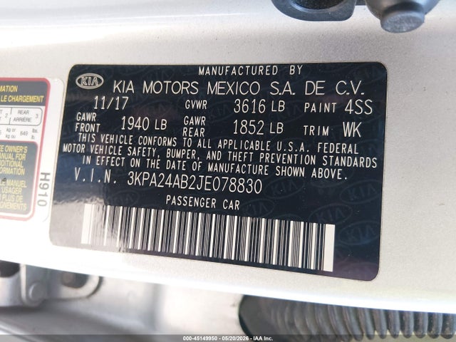 2018 KIA RIO LX photo 9