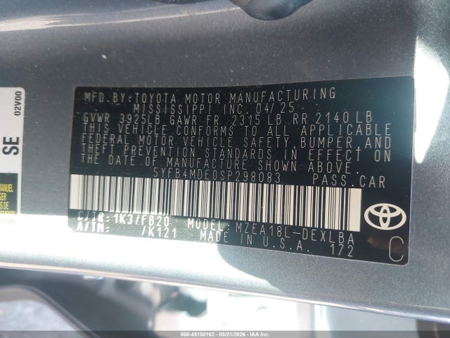 2025 Toyota COROLLA LE photo 9