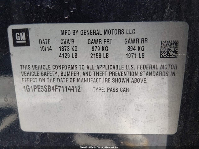 صورة 9 لـ 2015 Chevrolet CRUZE 2LT AUTO