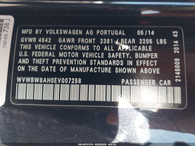 2014 Volkswagen EOS SPORT 照片 9