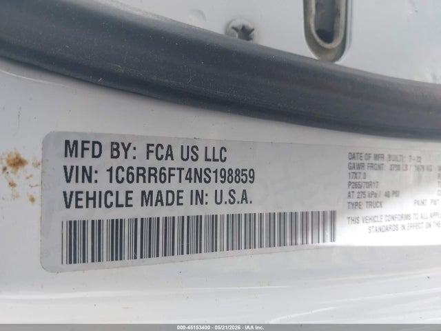 2022 RAM 1500 CLASSIC TRADESMAN 4X2 6'4 BOX — фото 9