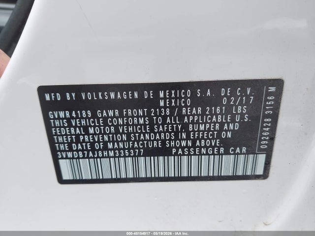 2017 Volkswagen JETTA 1.4T SE 照片 9