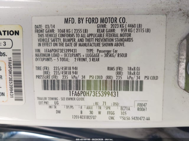 صورة 9 لـ 2014 FORD FUSION SE