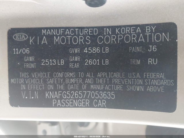2007 KIA RONDO EX V6 photo 9