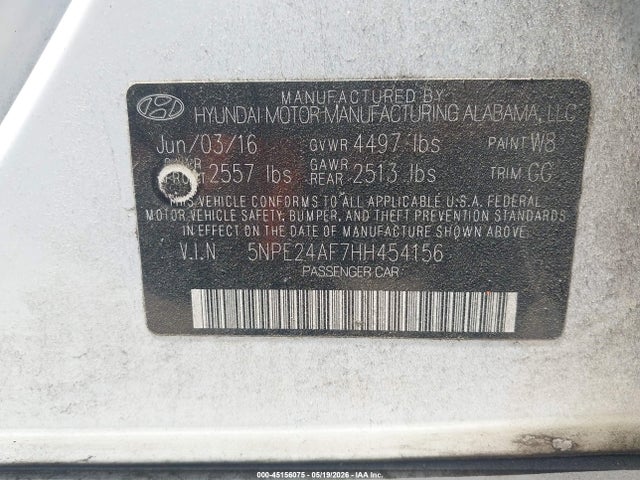 2017 Hyundai SONATA SE — фото 9