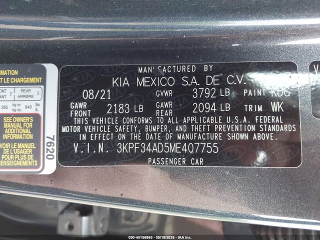 2021 KIA FORTE GT-LINE 照片 9