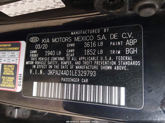 2020 KIA RIO S — фото 9