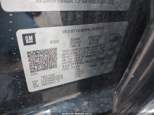 2020 Chevrolet SILVERADO 1500 4WD SHORT BED LT TRAIL BOSS 照片 9