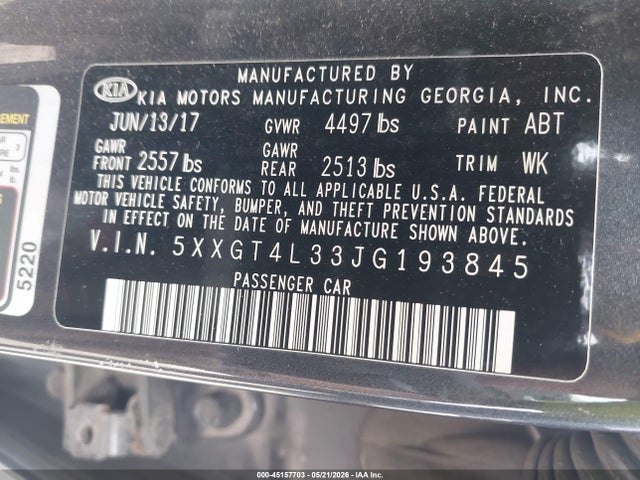 2018 KIA OPTIMA S 照片 9