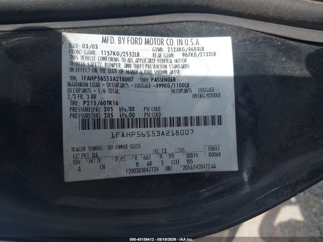 FORD TAURUS SEL - 9