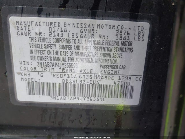 صورة 9 لـ 2018 Nissan SENTRA S